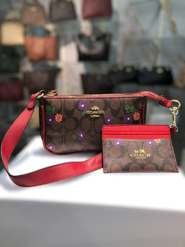 2 in 1 COACH CHERRY NOLITA 19 (BROWN)