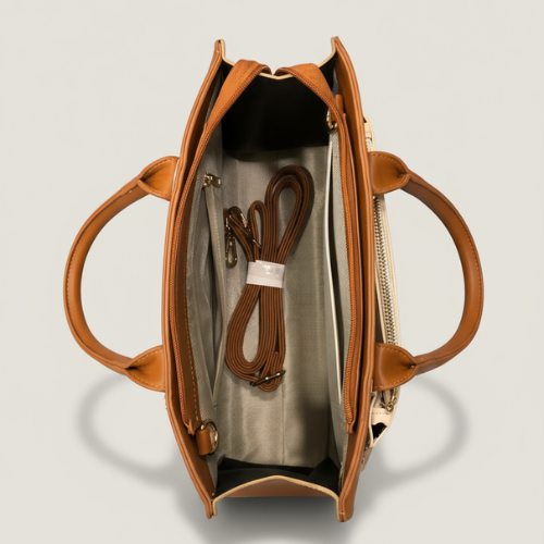 Feelings Caramel Beige Tote Bag