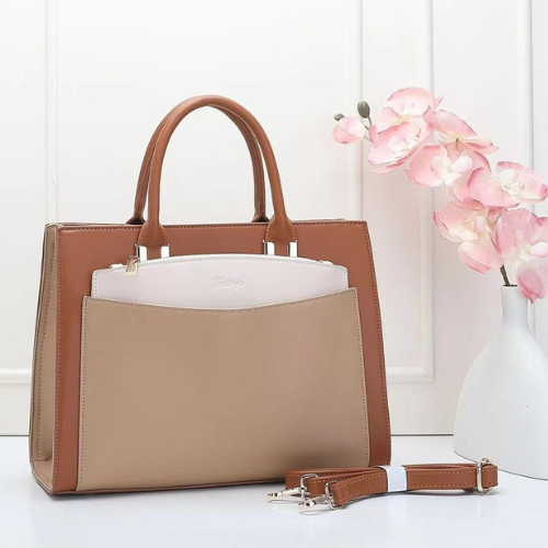 Feelings Caramel Beige Tote Bag