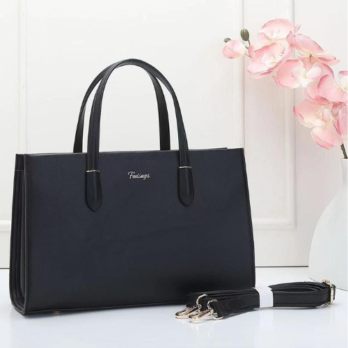 Feelings Elegant Black Tote Bag