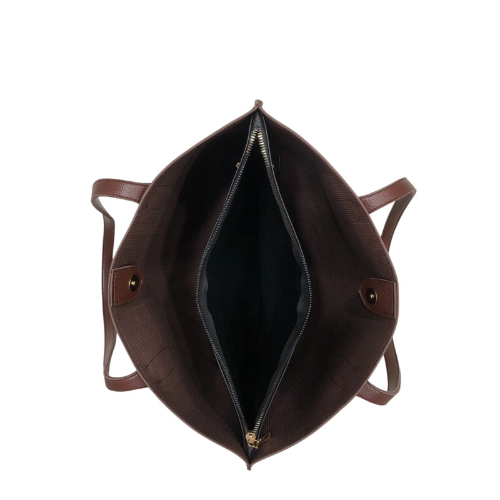Brown Leather Tote Bag | Feelings Grace – Elegant Everyday Handbag