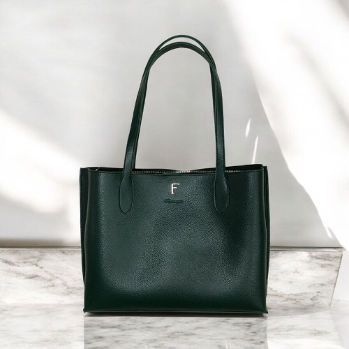 Green Tote Bag | Feelings Grace – Trendy Leather Handbag for Women
